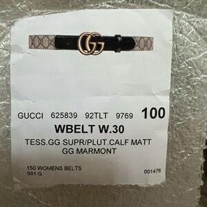 Gucci GG Marmont Women's Belt - Black and Beige